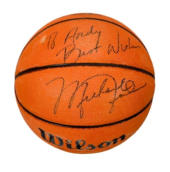 Michael Jordan Signed and Personalized Wilson Indoor/Outdoor Basketball